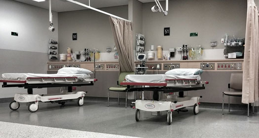 This image shows a hospital room.