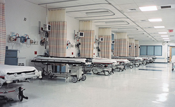 This image shows a hospital room.